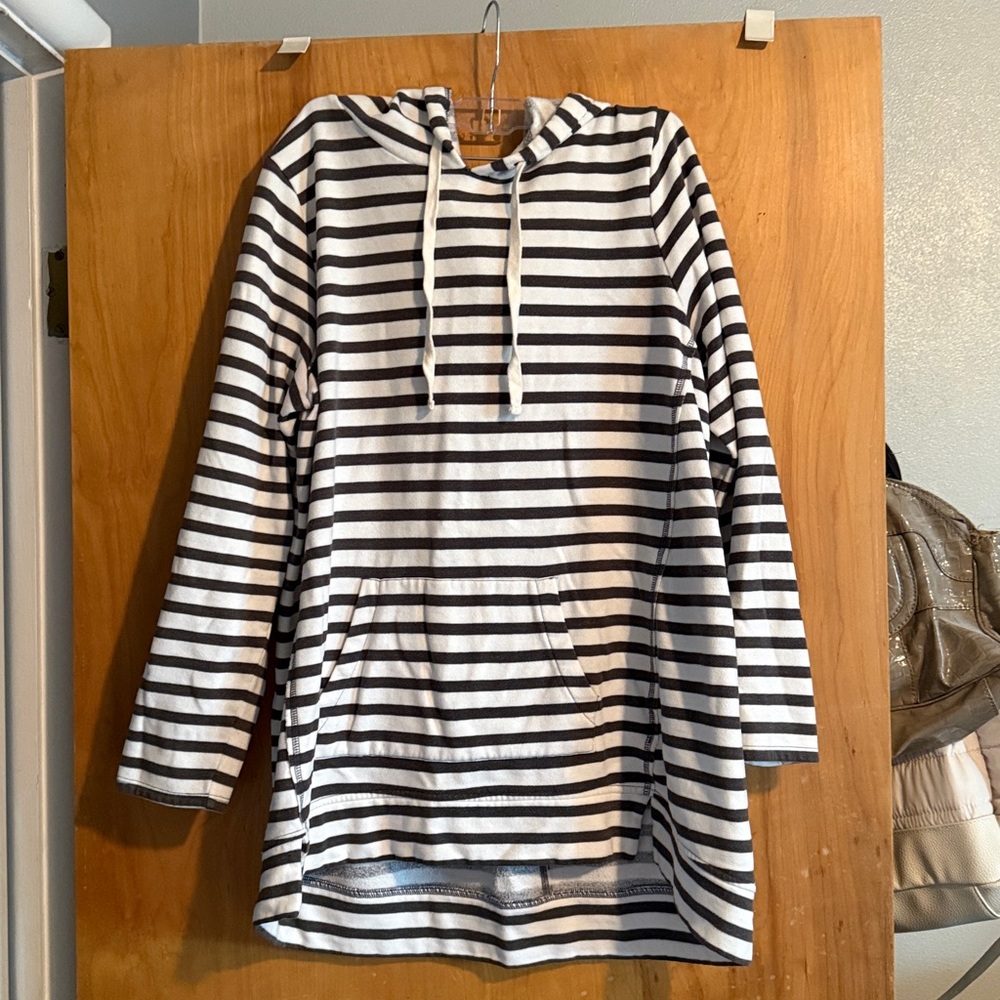 Motherhood Maternity Cozy Striped Hoodie